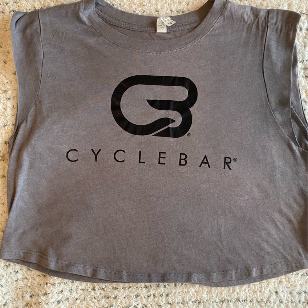 Gray CycleBar Cropped Tee